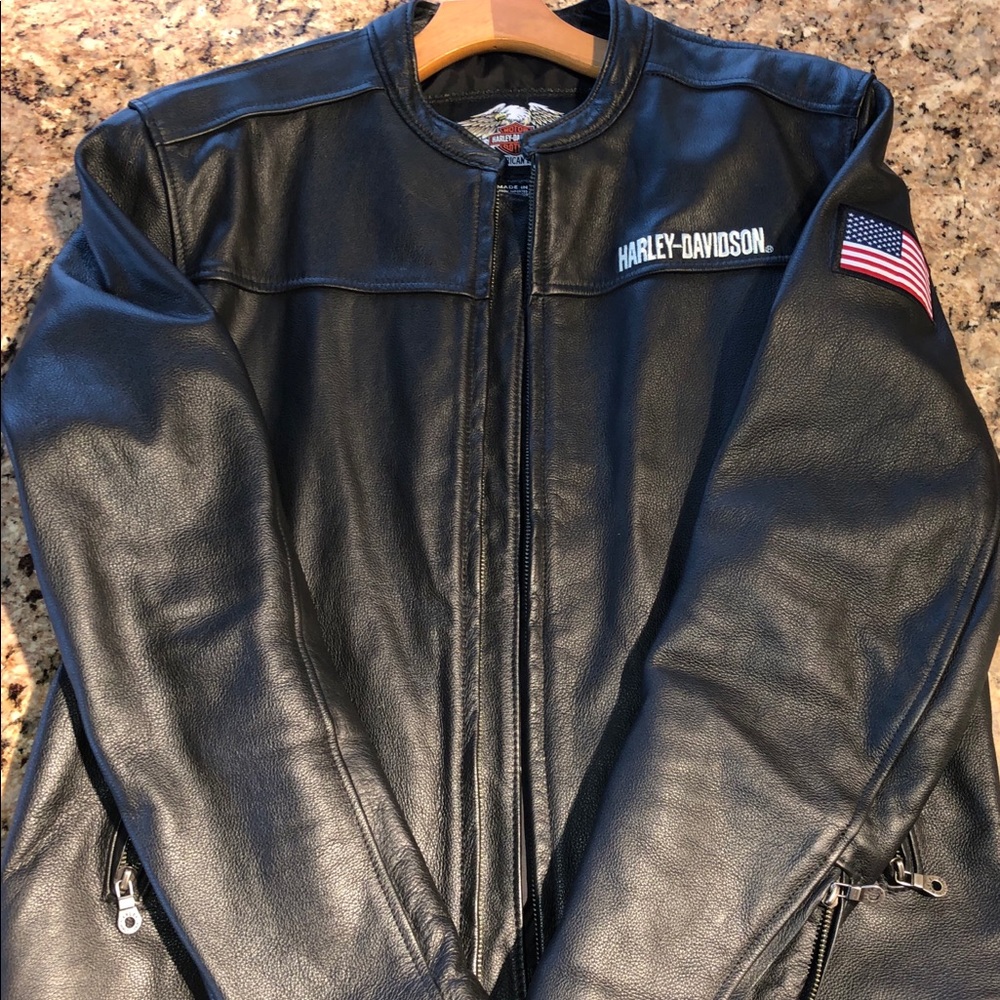 Harley-Davidson Black Leather Motorcycle Jacket